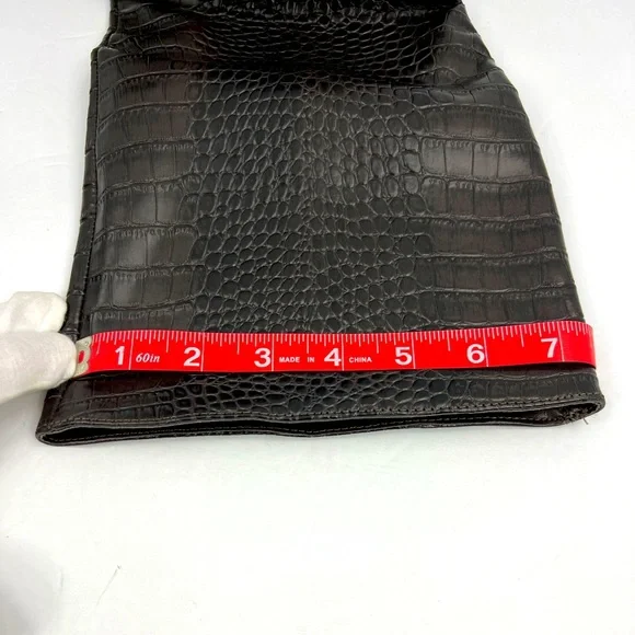 STEVE MADDEN LAVAN WOMEN’S BOOTS BROWN CROCODILE PRINT, UPPER LEATHER, SIZE 8.5 - Picture 13 of 16